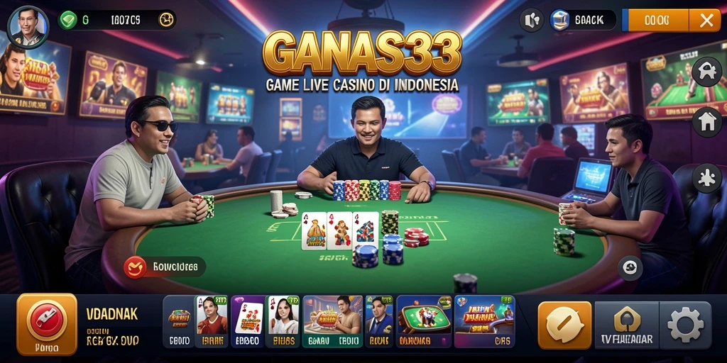Tampilan menarik gameplay Live Casino di GANAS33.