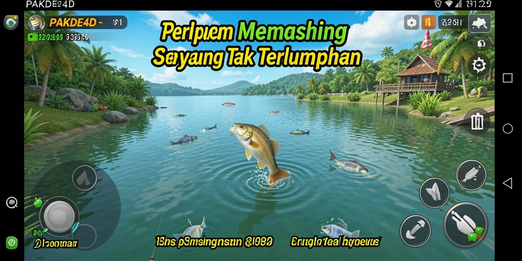 Gameplay PAKDE4D dengan pengalaman memancing yang mendalam.