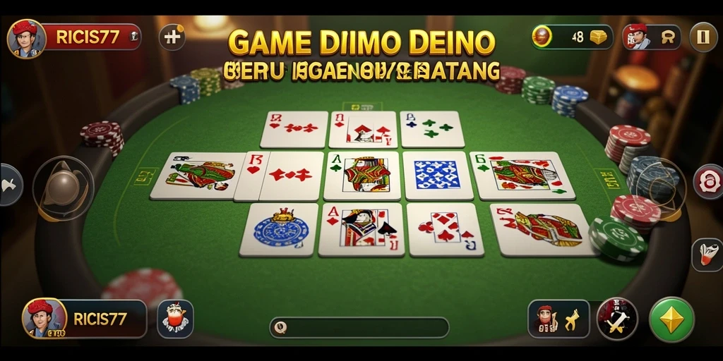 Screenshot RICIS77 menampilkan permainan Domino yang seru dan penuh strategi.