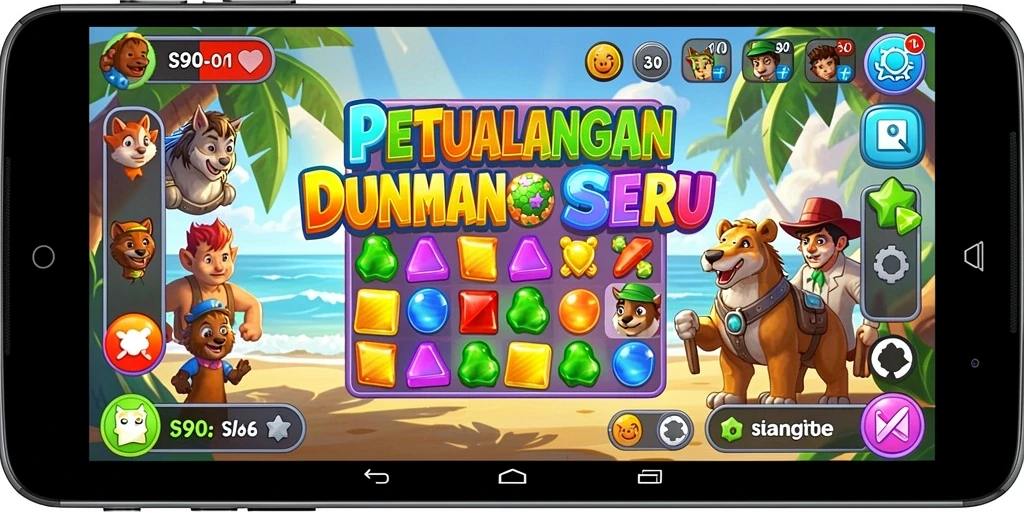 Tangkapan layar S80 menampilkan gameplay seru dalam dunia Match-3.