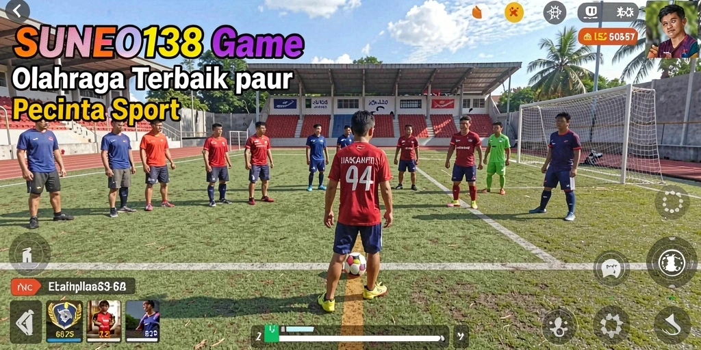 Screenshot SUNEO138 menampilkan gameplay mendebarkan dalam suasana pertandingan olahraga.