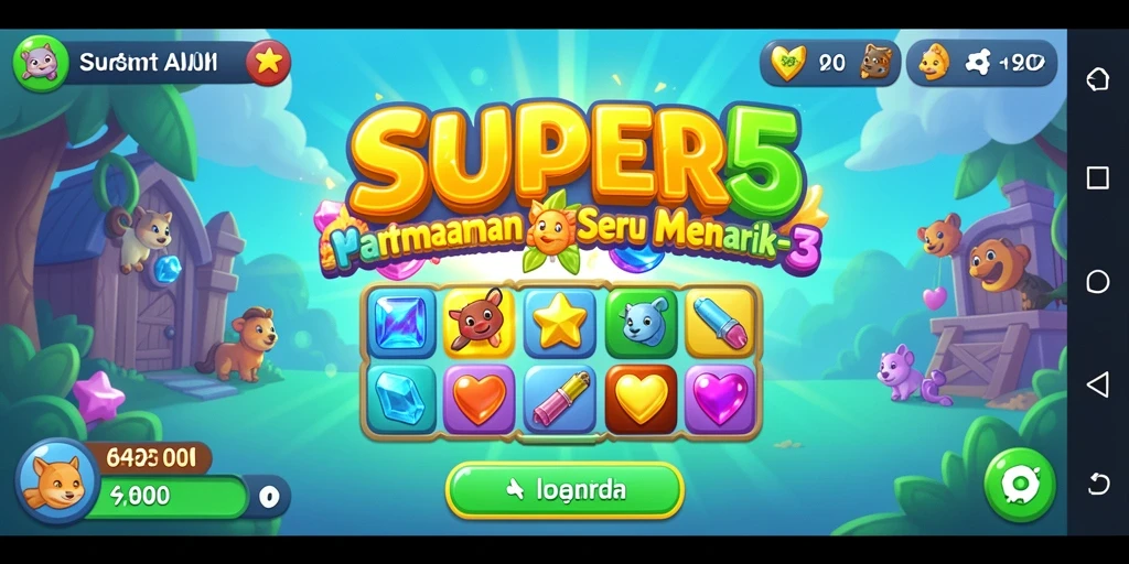 Cuplikan gameplay dari SUPER5 yang penuh warna dan aksi.
