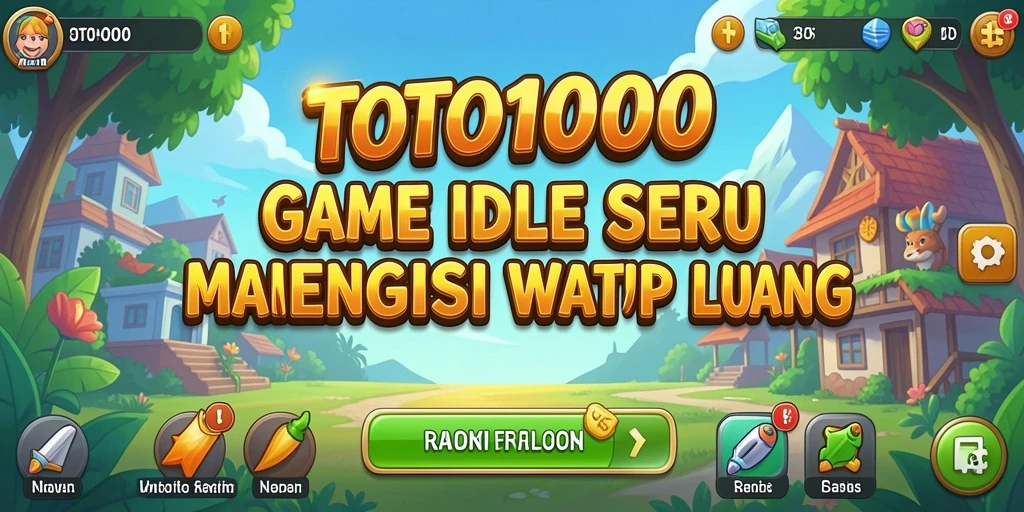 Screenshot gameplay TOTO1000 menampilkan kemajuan dalam pengumpulan sumber daya.
